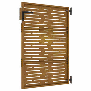 Gartentor 85x125 cm Cortenstahl Quadratisches Design