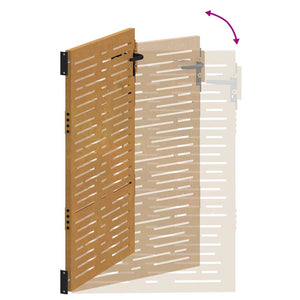 Gartentor 85x125 cm Cortenstahl Quadratisches Design