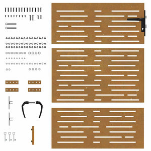 Gartentor 85x150 cm Cortenstahl Quadratisches Design