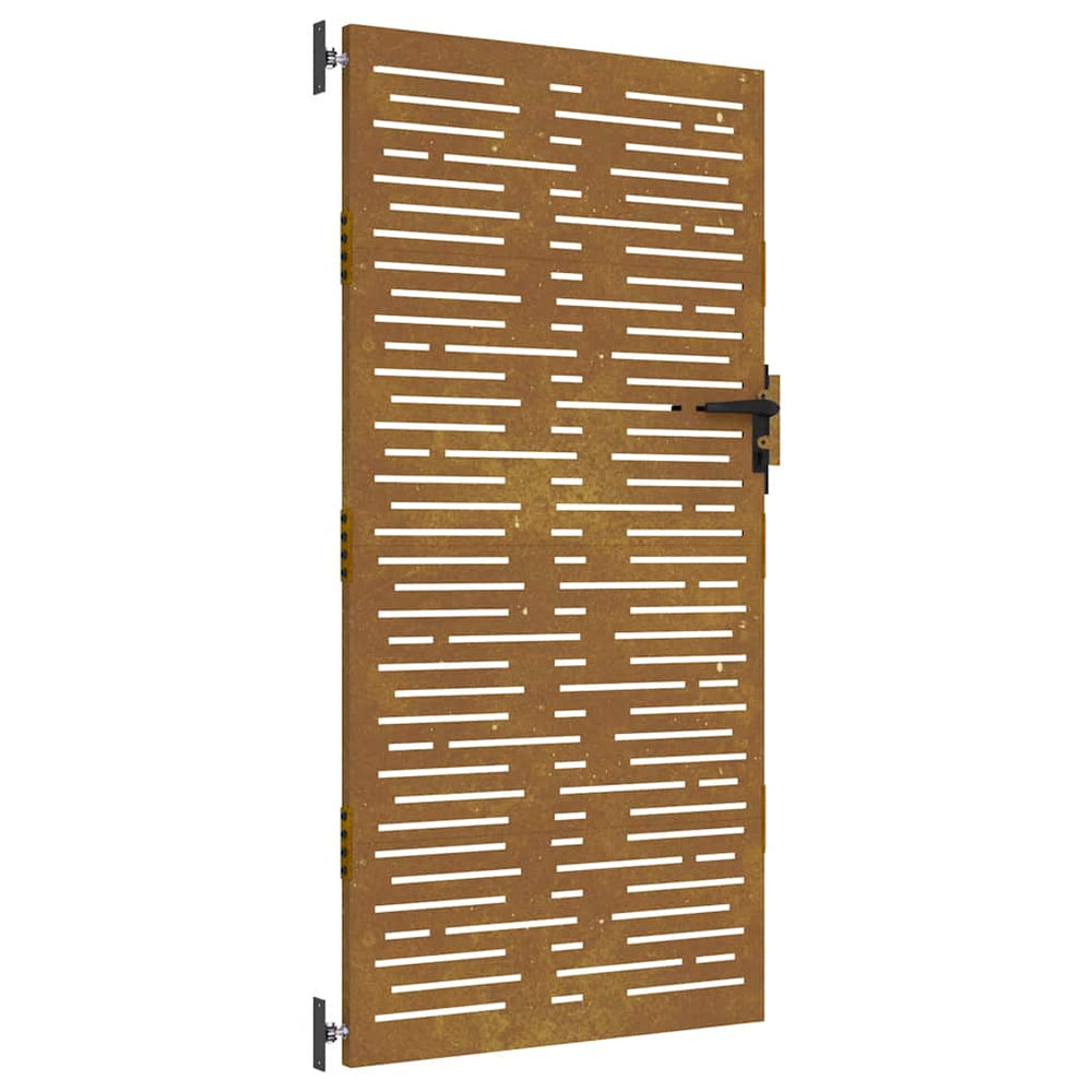 vidaXL Portail de jardin 85x175 cm Acier Corten Design carré