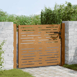 Gartentor 100x75 cm Cortenstahl Quadratisches Design