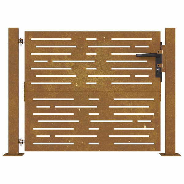 Gartentor 100x75 cm Cortenstahl Quadratisches Design