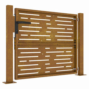 Gartentor 100x75 cm Cortenstahl Quadratisches Design