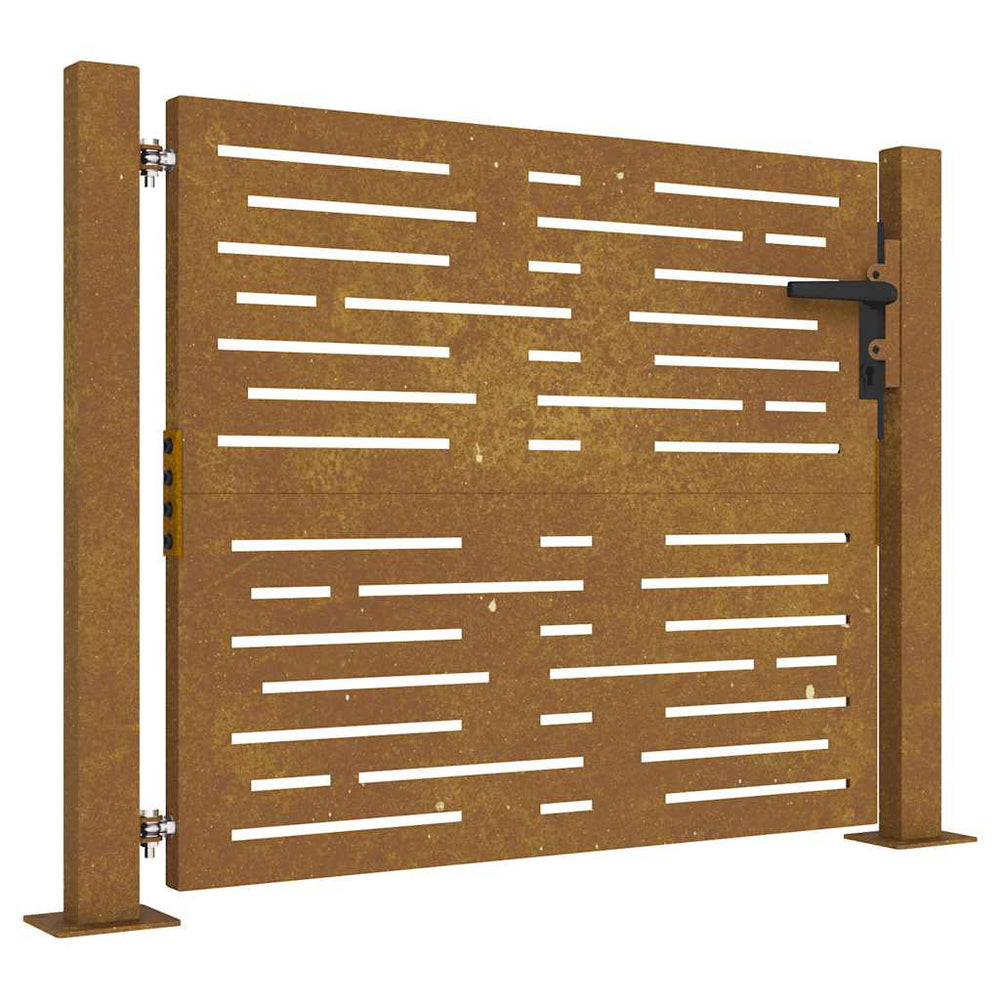 vidaXL Portail de jardin 100x100 cm en acier Corten Design carré