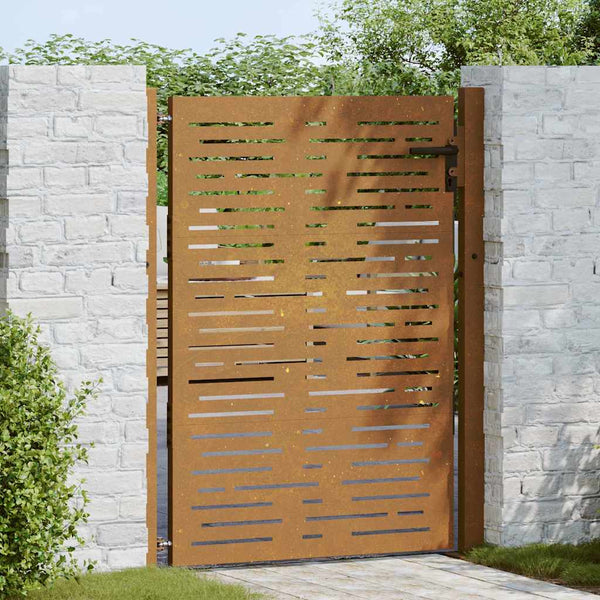 Gartentor 100x125 cm Cortenstahl Quadratisches Design