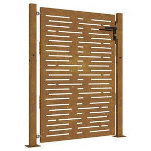 Gartentor 100x150 cm Cortenstahl Quadratisches Design