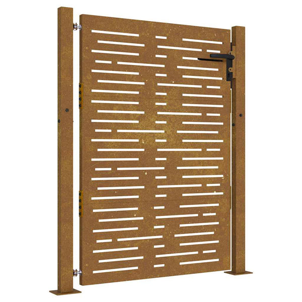Gartentor 100x150 cm Cortenstahl Quadratisches Design