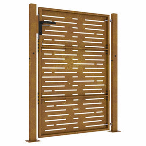 Gartentor 100x150 cm Cortenstahl Quadratisches Design