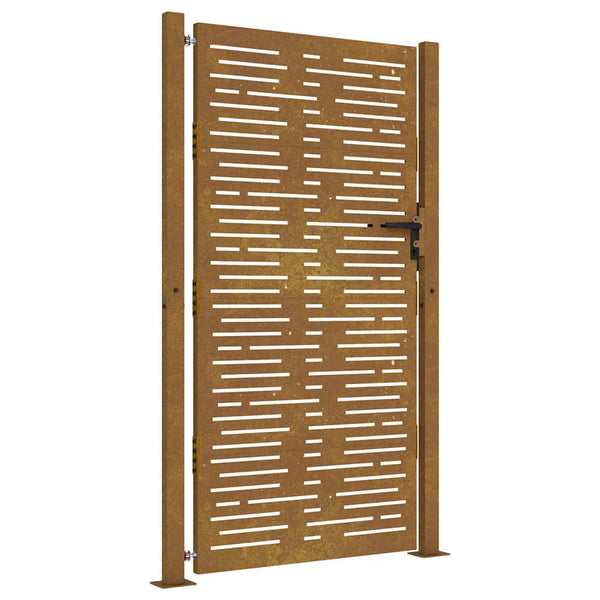 Gartentor 100x175 cm Cortenstahl Quadratisches Design