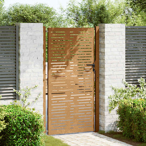 Gartentor 100x175 cm Cortenstahl Quadratisches Design