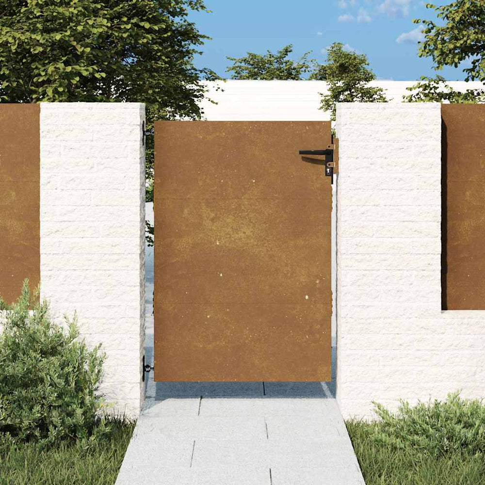 vidaXL Portail de jardin 85x125 cm Acier Corten