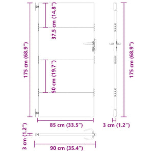Gartentor 85x175 cm Cortenstahl
