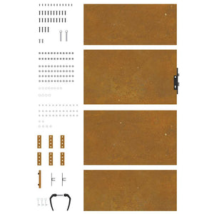Gartentor 85x200 cm Cortenstahl