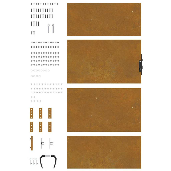 Gartentor 85x200 cm Cortenstahl