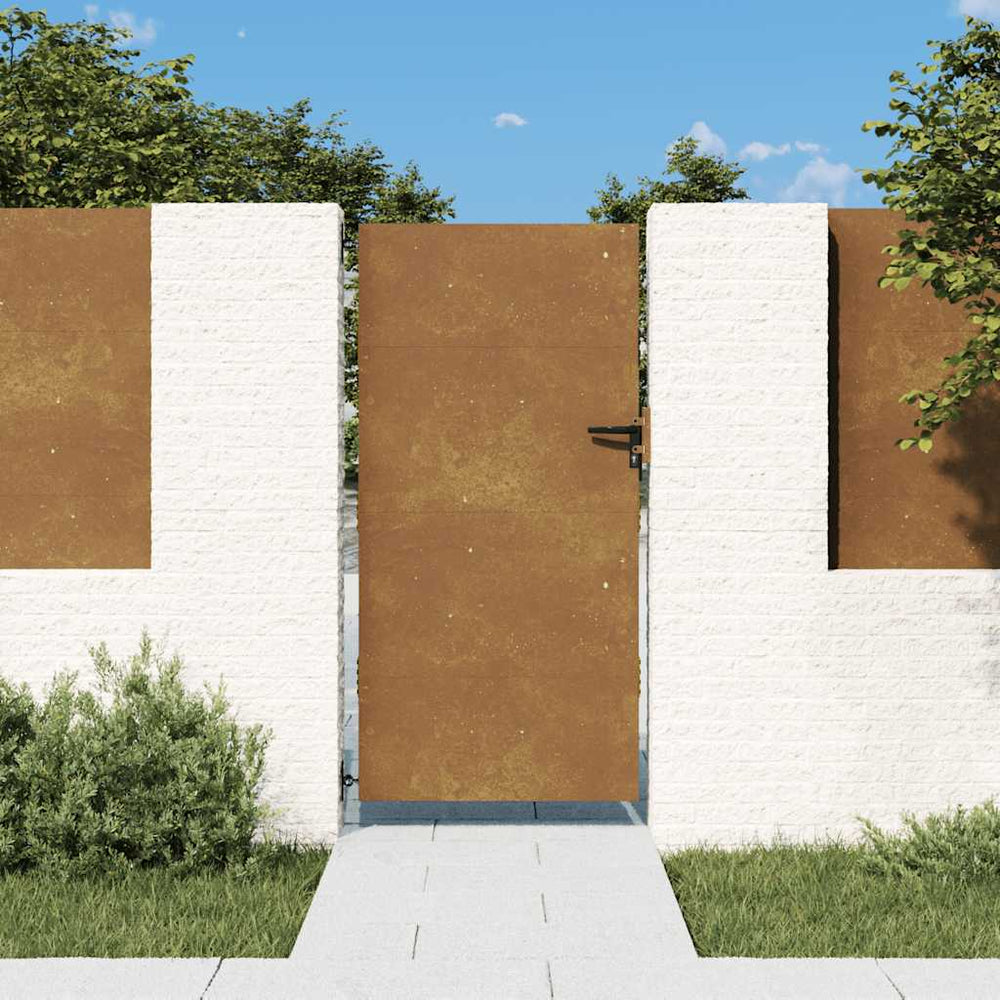 vidaXL Portillon de jardin 85x200 cm Acier Corten
