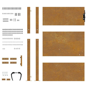 Gartentor 100x150 cm Cortenstahl