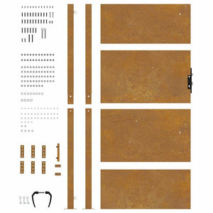 Gartentor 100x175 cm Cortenstahl