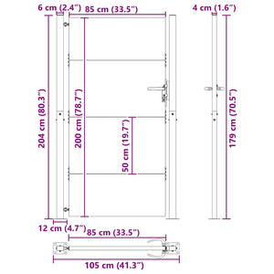 Gartentor 100x200 cm Cortenstahl