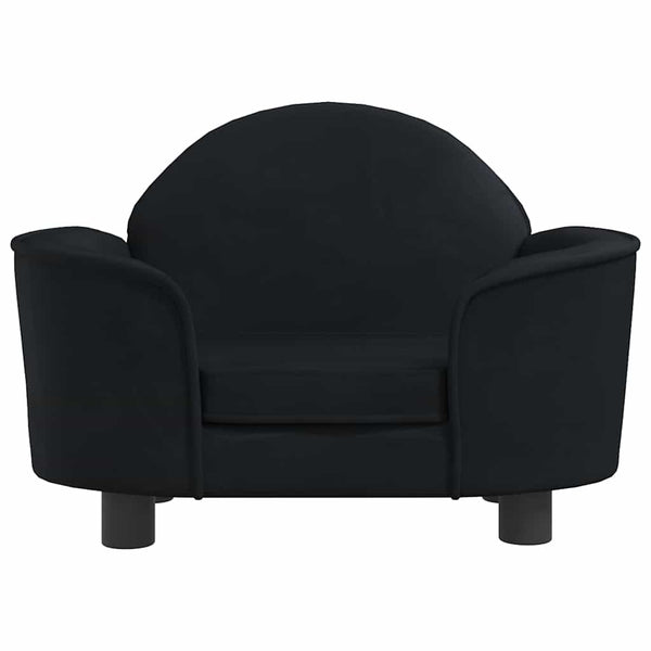 Hundebett Schwarz 66x40x45 cm Samt