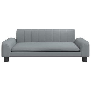 Hundebett Hellgrau 90x53x30 cm Stoff