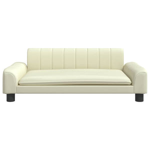 Hundebett Creme 90x53x30 cm Kunstleder
