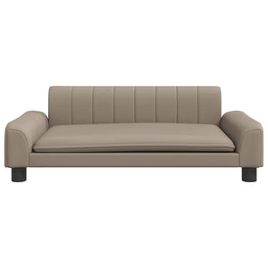 Hundebett Cappuccino-Braun 90x53x30 cm Kunstleder