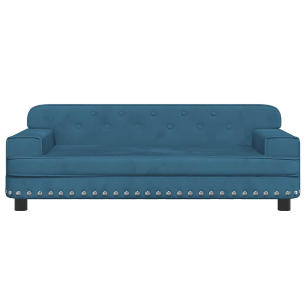 Hundebett Blau 90x53x30 cm Samt