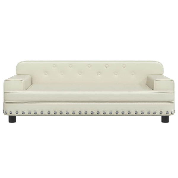 Hundebett Creme 90x53x30 cm Kunstleder