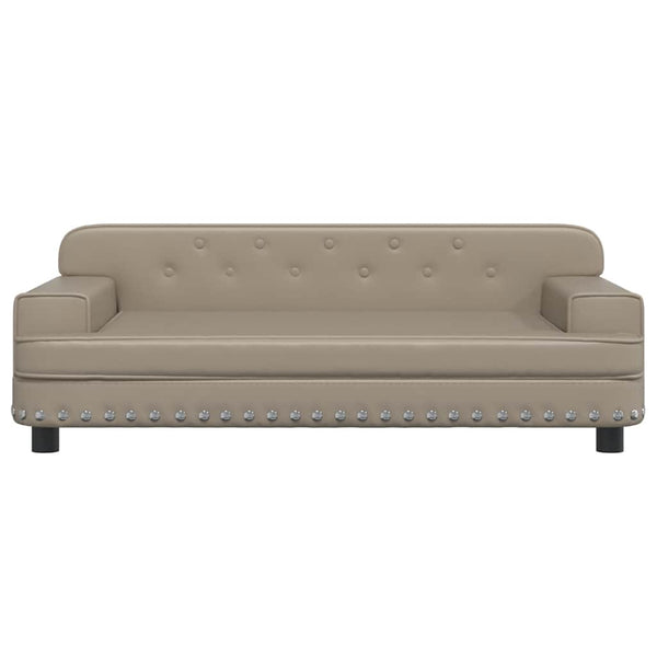 Hundebett Cappuccino-Braun 90x53x30 cm Kunstleder
