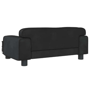 Hundebett Schwarz 70x45x30 cm Samt
