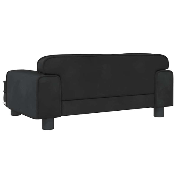 Hundebett Schwarz 70x45x30 cm Samt