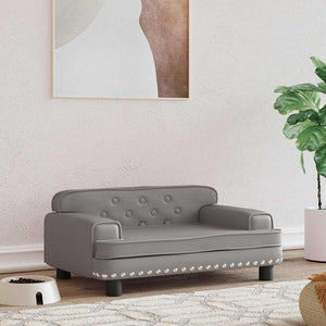 Hundebett Grau 70x45x30 cm Kunstleder