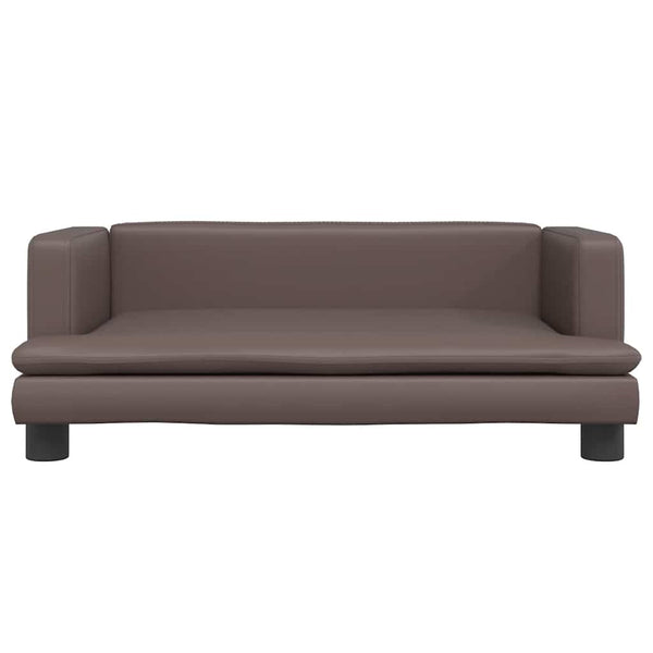 Hundebett Braun 80x45x30 cm Kunstleder