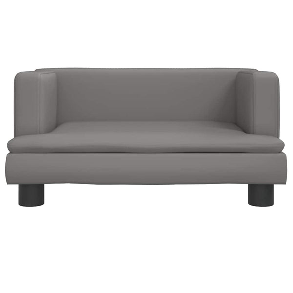 Hundebett Grau 60x40x30 cm Kunstleder