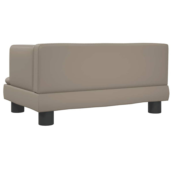 Hundebett Cappuccino-Braun 60x40x30 cm Kunstleder