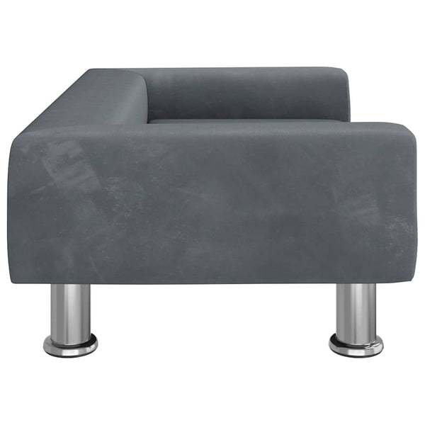 Hundebett Dunkelgrau 70x45x26,5 cm Samt
