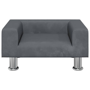 Hundebett Dunkelgrau 50x40x26,5 cm Samt