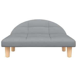 Hundebett Hellgrau 70x52x30 cm Stoff