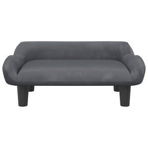 Hundebett Dunkelgrau 70x40x24 cm Samt
