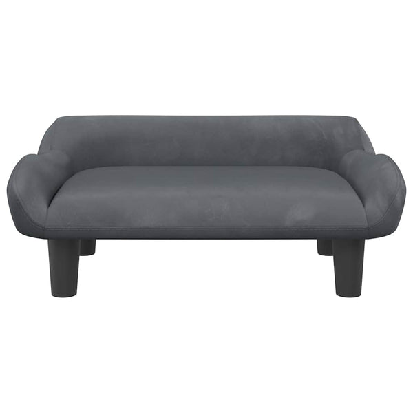 Hundebett Dunkelgrau 70x40x24 cm Samt