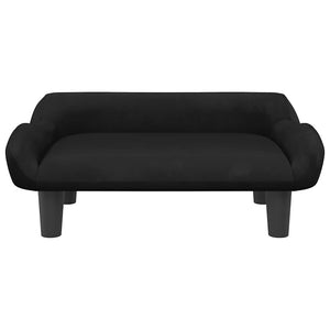 Hundebett Schwarz 70x40x24 cm Samt