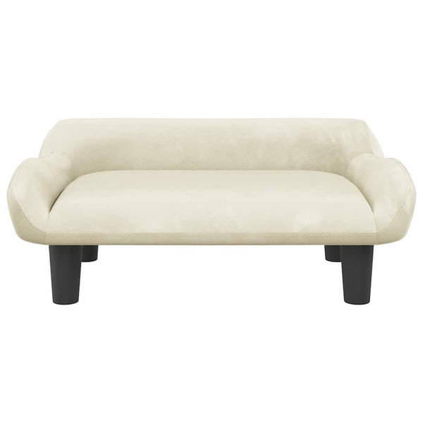 Hundebett Creme 70x40x24 cm Samt