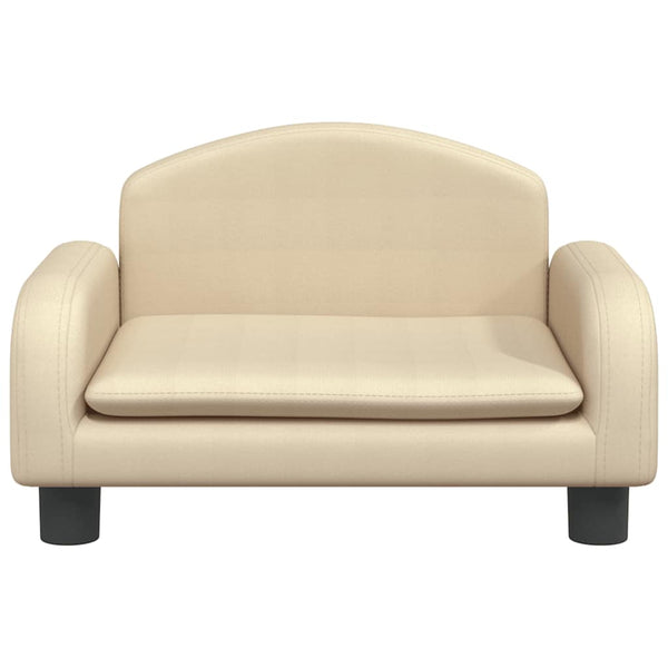Hundebett Creme 50x40x30 cm Stoff
