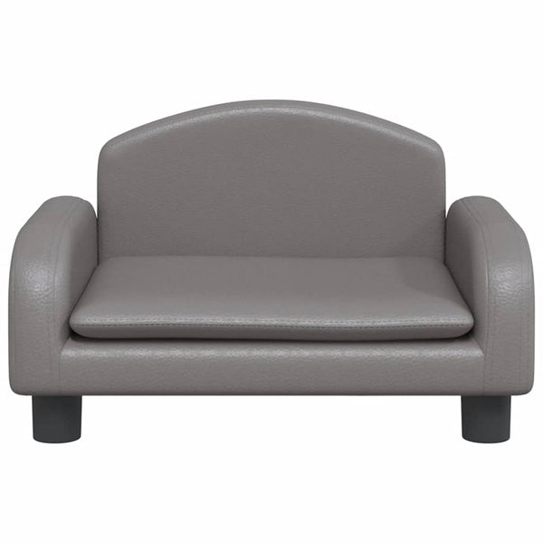 Hundebett Grau 50x40x30 cm Kunstleder