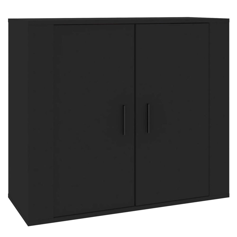 Schwarzes Sideboard 80x33x70 cm
