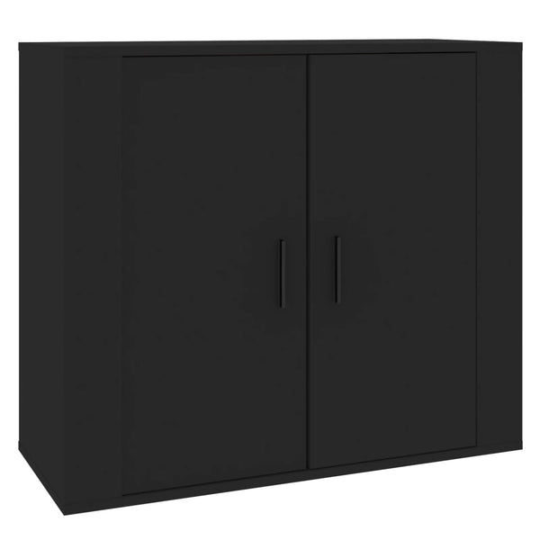 Schwarzes Sideboard 80x33x70 cm