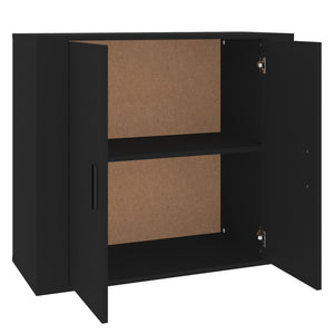 Schwarzes Sideboard 80x33x70 cm