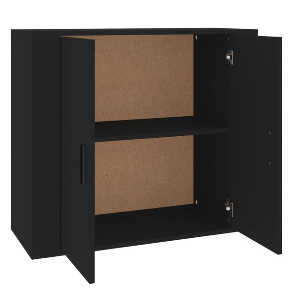 Schwarzes Sideboard 80x33x70 cm