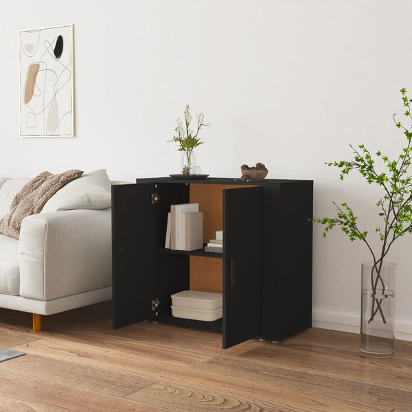 Schwarzes Sideboard 80x33x70 cm