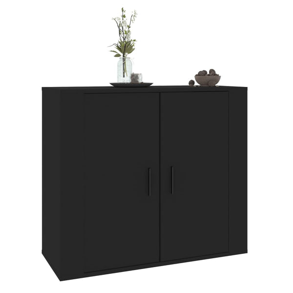 Schwarzes Sideboard 80x33x70 cm